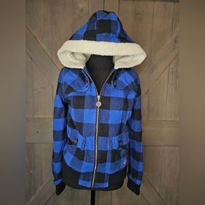 Y2k Fox Racing Plaid Coat sz Medium